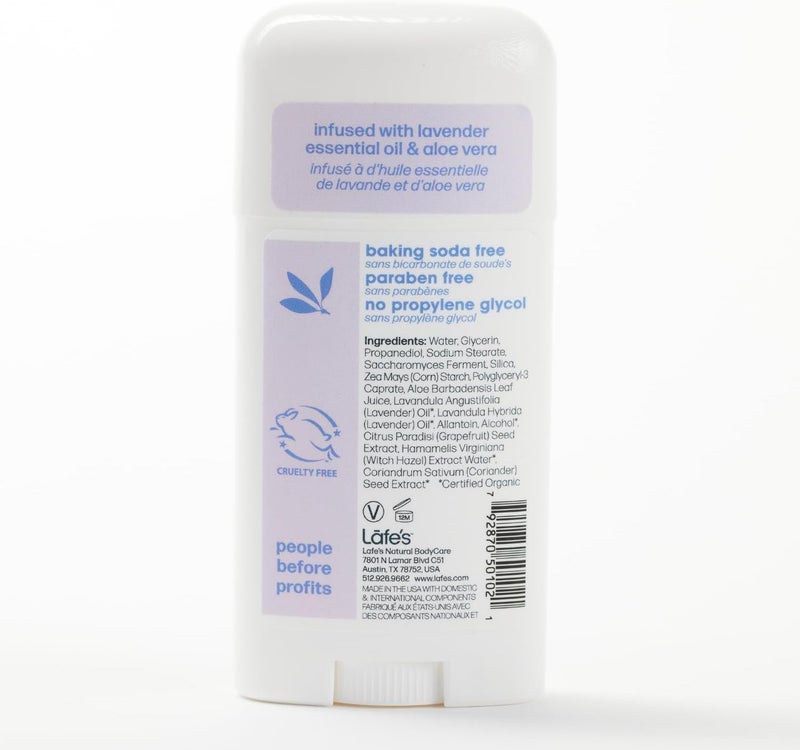 Lafe's Natural Deodorant | 2.25oz Aluminum Free Natural Deodorant Stick for Women & Men | Paraben Free & Baking Soda Free with 24-Hour Protection (Lavender & Aloe/Extra Strength, 2.25 Ounce - 3-Pack) - Image 4